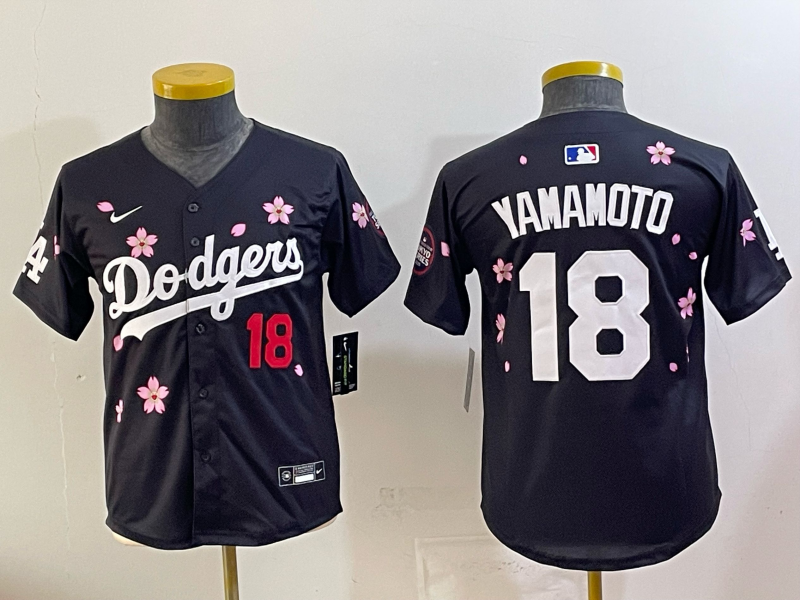 youth 2026 Los Angeles Dodgers #18 Yamamoto blue Game Nike MLB Jersey 03001->detroit tigers->MLB Jersey